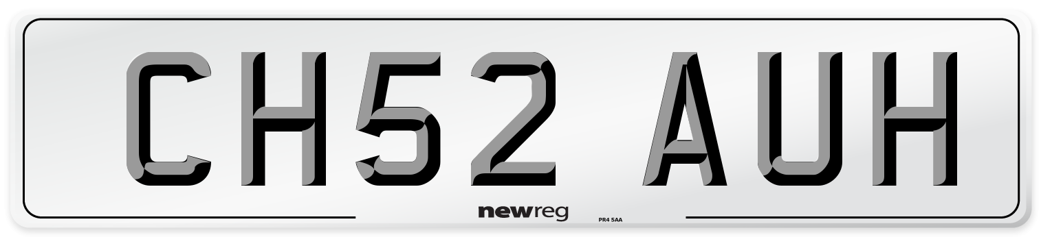 CH52 AUH Number Plate from New Reg
